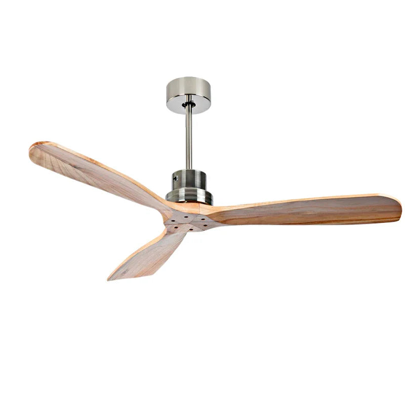 Afralia™ Wood Ceiling Fan with Remote Control, Modern Bedroom Wooden Fan Light Fixture