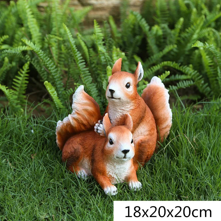 Afralia™ Resin Squirrel Garden Decoration - Simulated Animal Ornaments