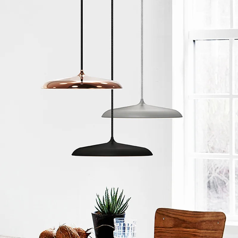 Afralia™ UFO Round Nordic Pendant Lamp: Modern Scandinavian Lighting for Home and Office