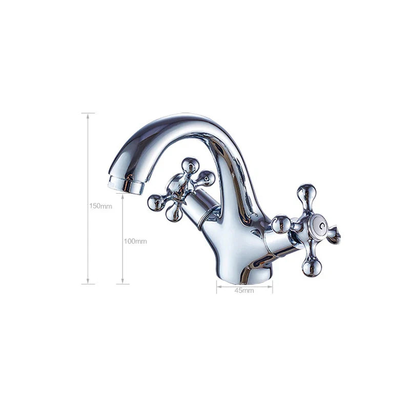 Afralia™ Dual Cross Handle Bidet Faucet for Kitchen Bathroom Toilet