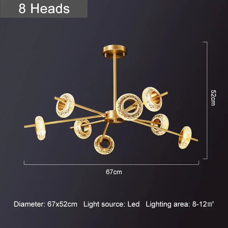 Nordic Golden Crystal Circle LED Chandelier by Afralia™ for Elegant Indoor Decor