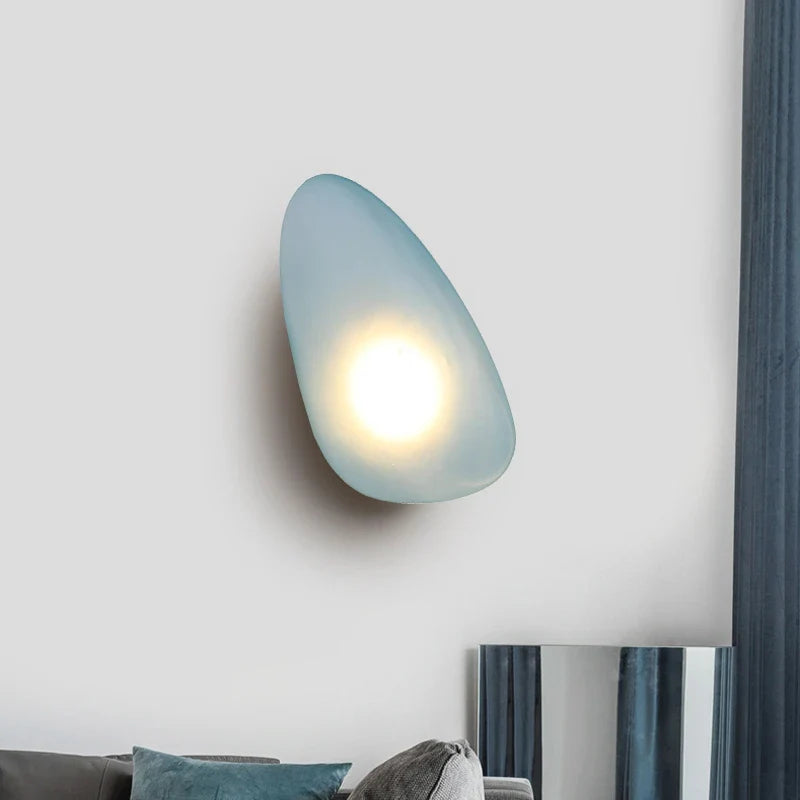 Afralia™ Glass Pebble Wall Light: Nordic LED Modern Design for Living Room, Bedroom, Bedside