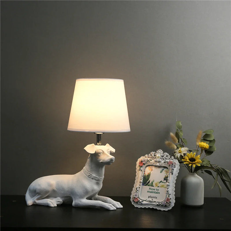 Nordic Modern Puppy Table Lamp LED Dog Desk Lights by Afralia™ - Home Lighting Deco