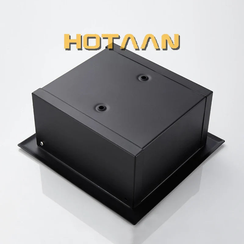 Afralia™ Matte Black Stainless Steel Toilet Paper Holder Box Wall Mounted