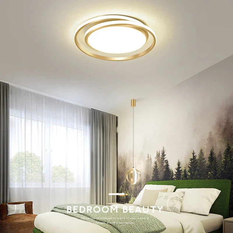 Afralia™ Modern Round Acrylic Chandelier Ceiling Lamp for Stylish Living Room Decor