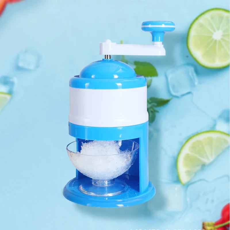Afralia™ Mini Ice Breaker Hand-Cranked Ice Crusher Shaved Ice Machine Ice Cream Tools
