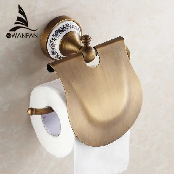 Afralia™ Bath Hardware Set: Toilet Paper Holder, Towel Rack, Tissue Holder, Cup Holder, Robe Hook