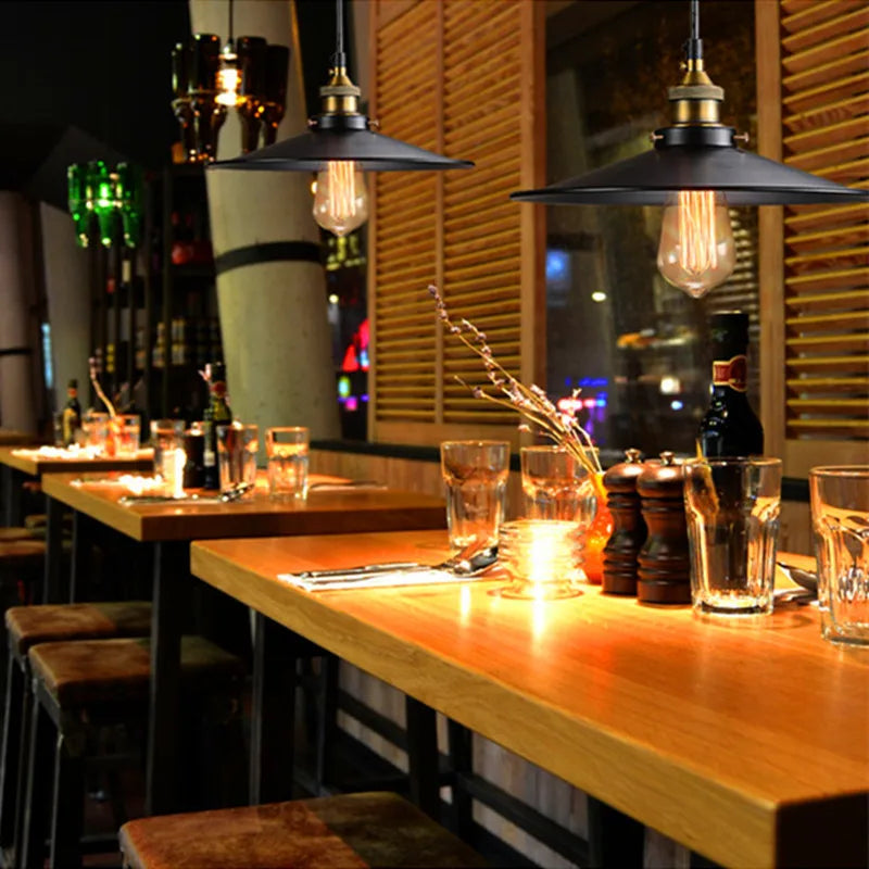 Afralia™ Industrial Pendant Light - Vintage Retro Chandelier LED Ceiling Lamp