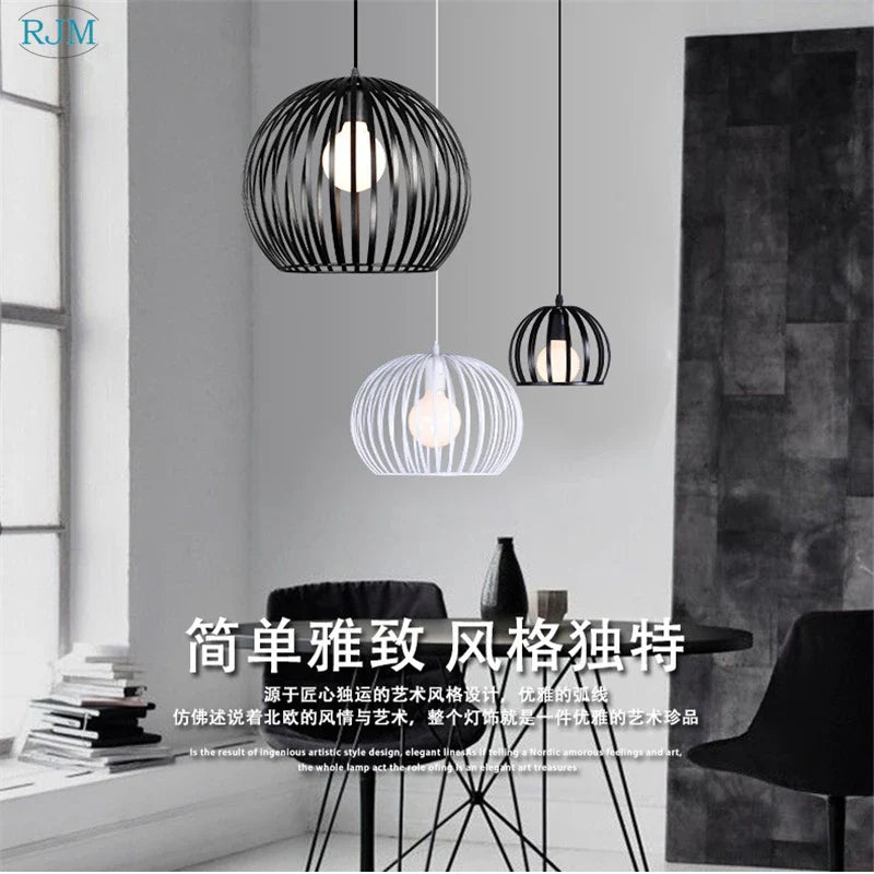 Afralia™ Vintage Industrial Iron Pendant Lights for Restaurant Bar Living Room