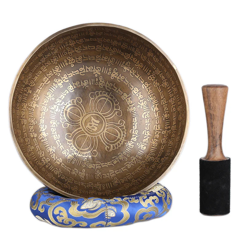 Afralia™ 24cm Tibetan Singing Bowl for Yoga Music Therapy and Meditation