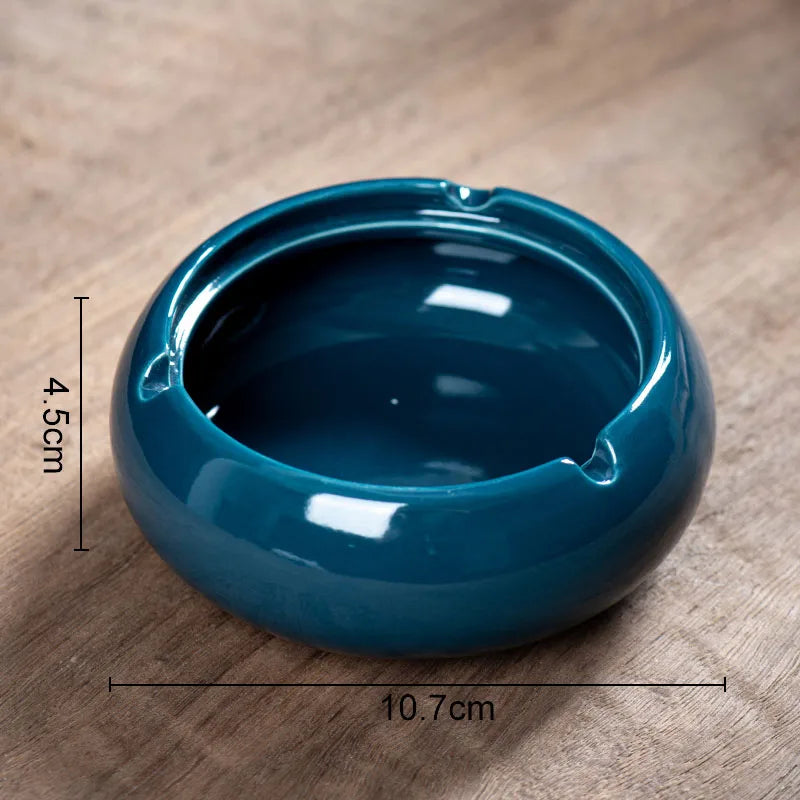 Afralia™ Glazed Porcelain Ashtray: Stylish Desk Decoration & Gift for Boyfriend