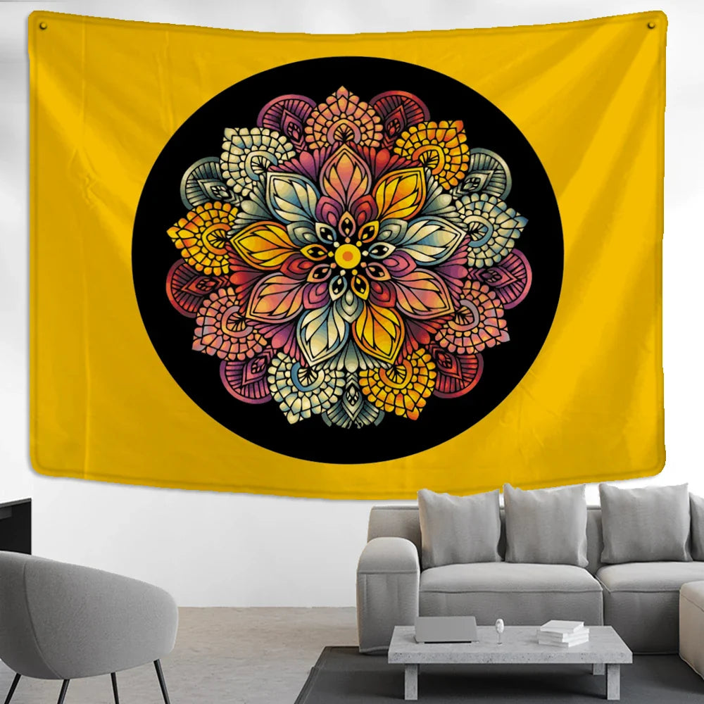 Afralia™ Elephant Mandala Tapestry Wall Hanging for Psychedelic Hippie Home Decor