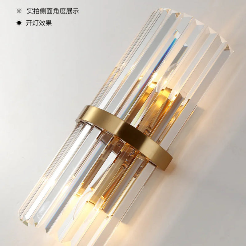 Luxury Crystal Wall Lamp - Afralia™ Bedroom Sconce Lights Gold Luminaria