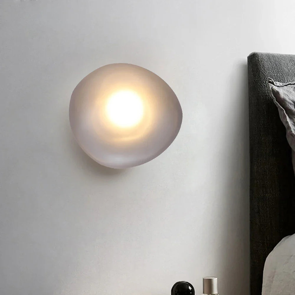 Afralia™ Pebble Glass Wall Light: Modern Nordic LED Lamp for Living Room, Bedroom, and Stairway
