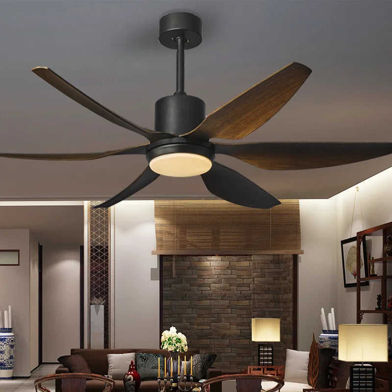 Afralia™ 66" Nordic Industrial Ceiling Fan with LED Light and Remote Control