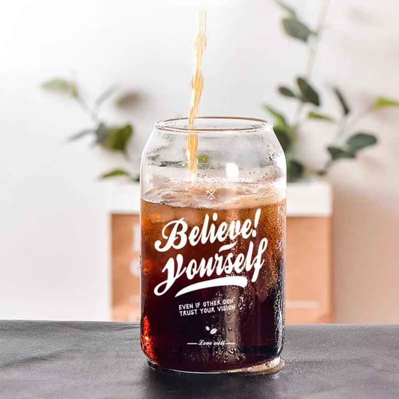 Afralia™ Can Shape Beer Glass Cup  574ml - Borosilicate Glass Drinkware