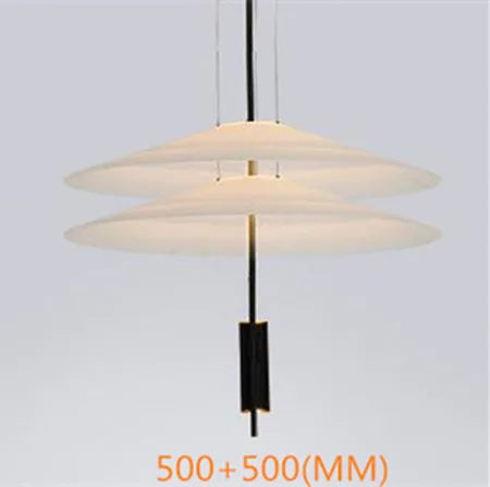 Afralia™ Nordic Flamingo Chandelier: White Light Minimalist Round Lamp for Living, Bed, Dining Room