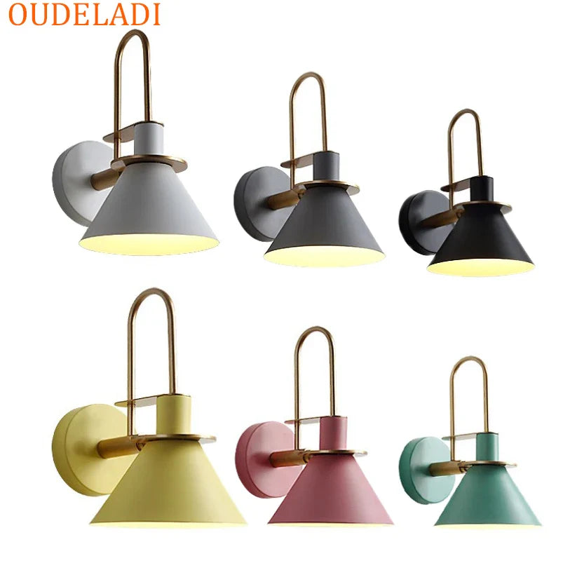 Afralia™ Nordic Macaroon Wall Lamp Modern Home Decor Living Room Bedroom Light