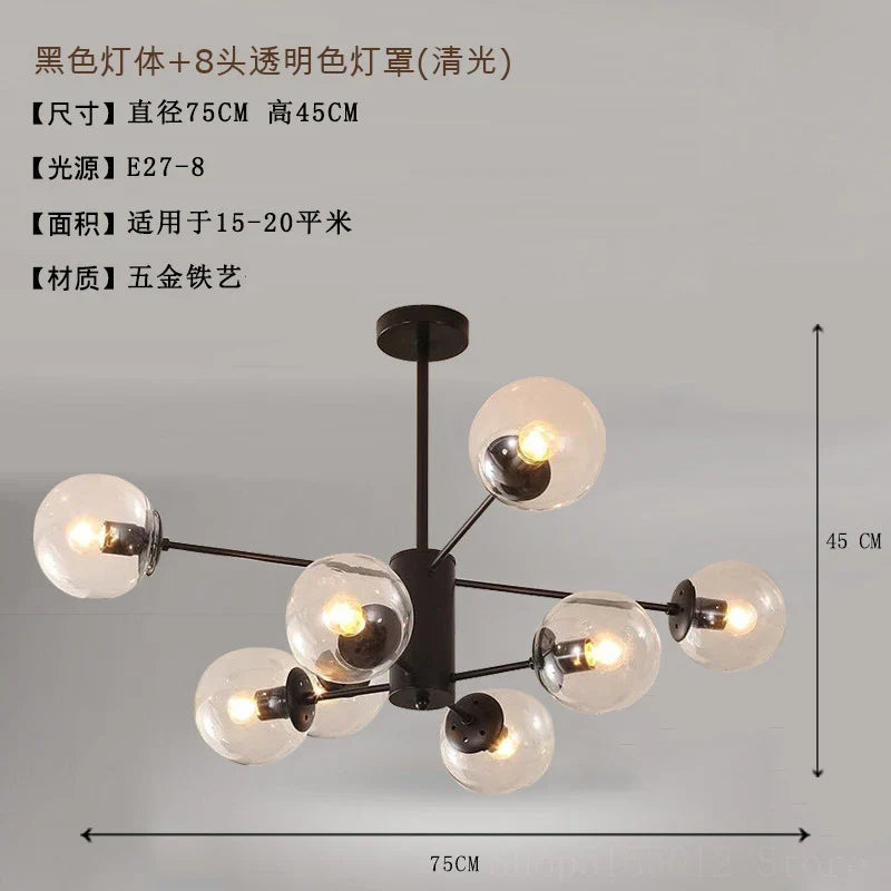 Afralia™ Modern Vintage Suspension Chandelier for Living Room Stair Lamp Industrial Lighting Fixtures