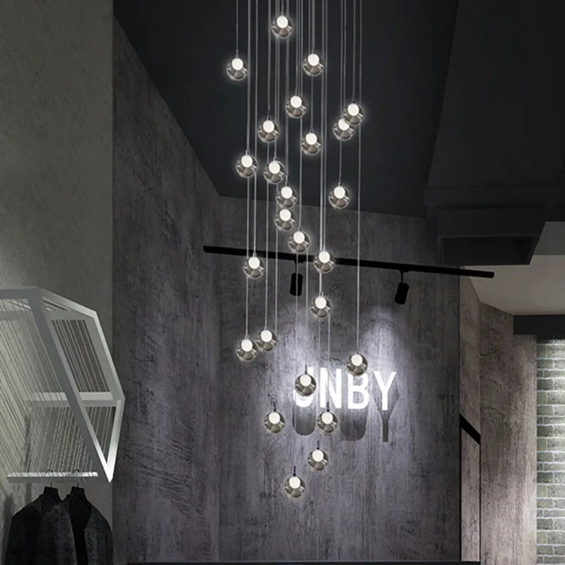 Afralia™ Bubble LED Chandelier: Modern Art Glass Ball Lighting for Home, Hotel, Hallway