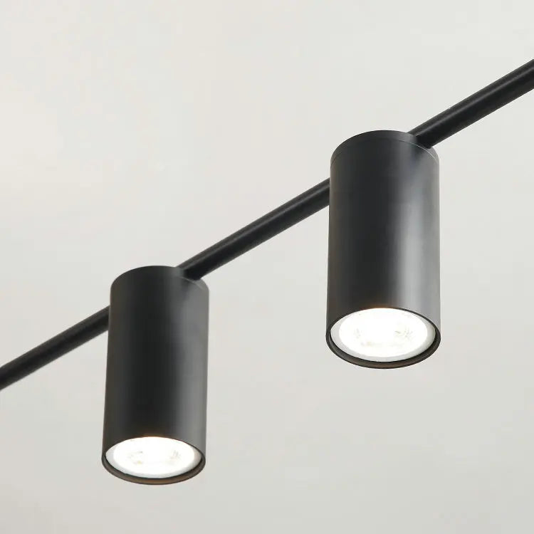 Afralia™ Black Minimalist Dining Room Chandelier: Modern Nordic Long Lights for Stylish Lighting