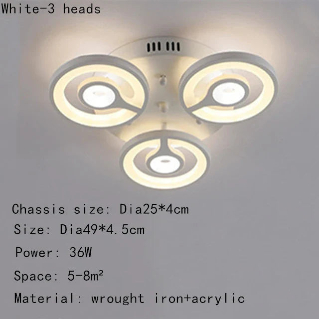 Afralia™ Modern Acrylic LED Ceiling Chandelier for Bedroom & Dining Room