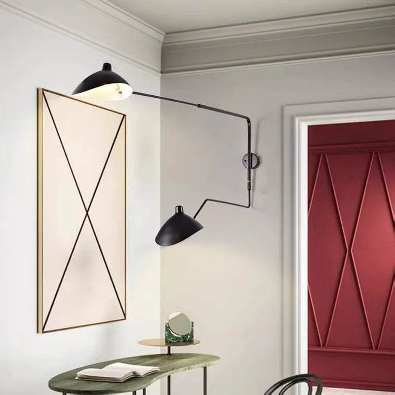 Afralia™ Black Serge Mouille Wall Lamp: Nordic Design, Creative Living Room Decor