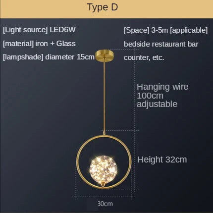 Luxury Glass Ball Pendant Light for Modern Decor by Afralia™