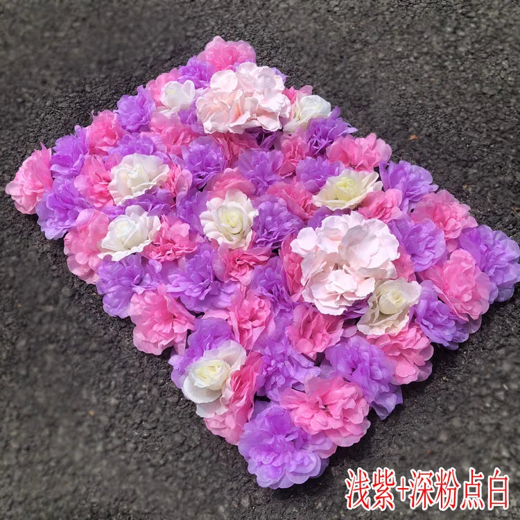 Afralia™ Silk Rose Fake Flower Wall Wedding Decoration Romantic Home Decor