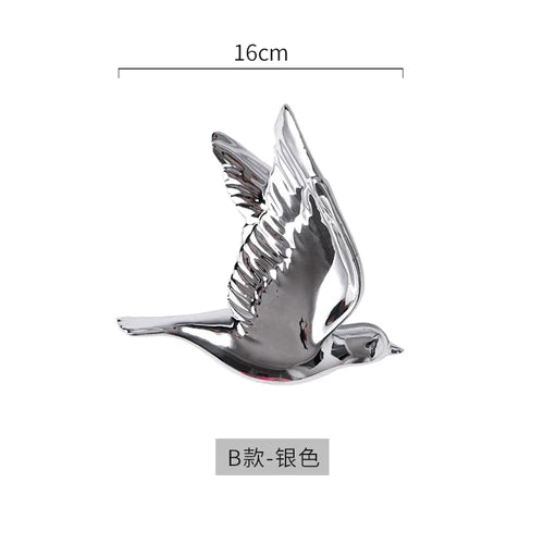 Afralia™ Golden Bird Wall Hanging Modern Decor Pigeon Accessory