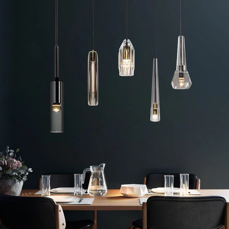 Afralia™ Copper Crystal Chandelier Nordic Luxury Modern Dining Room Lamp