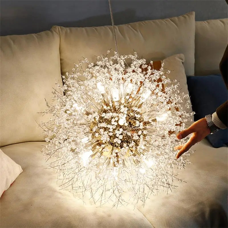 Afralia™ Gold/Silver LED Crystal Chandelier for Home Living Dining Study Hall Bedroom