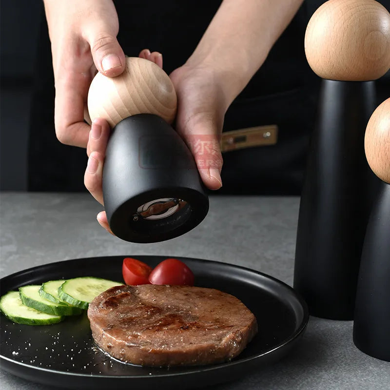 Afralia™ Wooden Pepper Mill Ceramic Core Spice Grinder