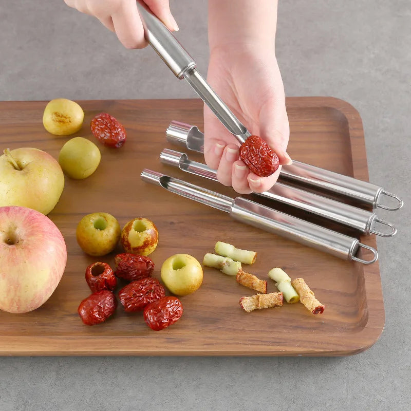 Afralia™ Fruit Core Remover Slicer Knife, Stainless Steel Apple Pear Date Twister