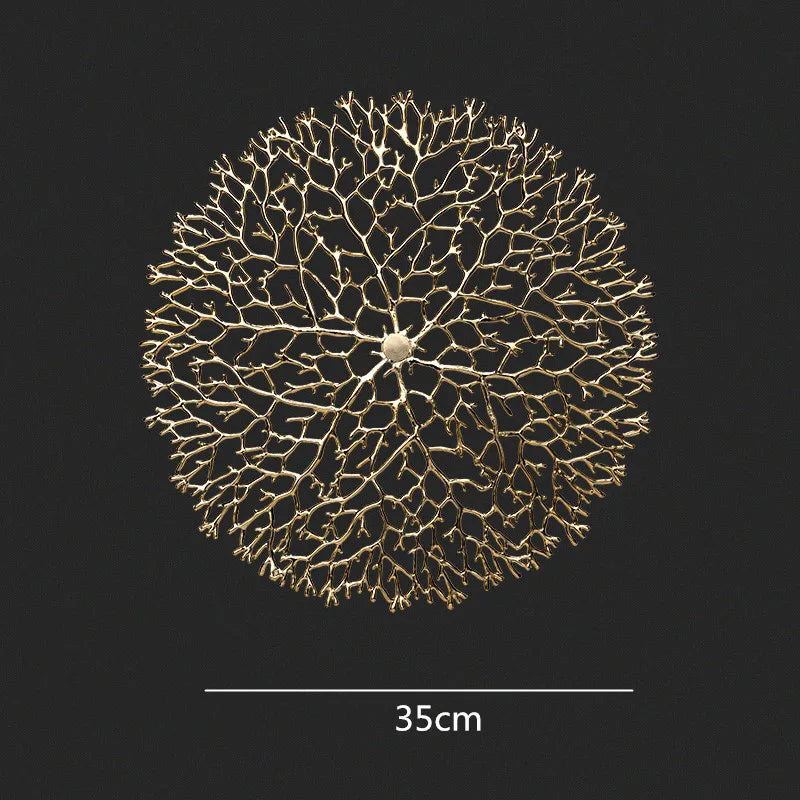 Afralia™ Metal Copper Lotus Leaf Fish Wall Hanging Home Decor