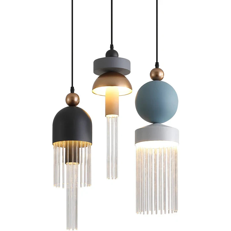 Afralia™ Nordic Italian Design Tassel Pendant Lights - Modern Simple Bedroom Restaurant Hanging Lamp