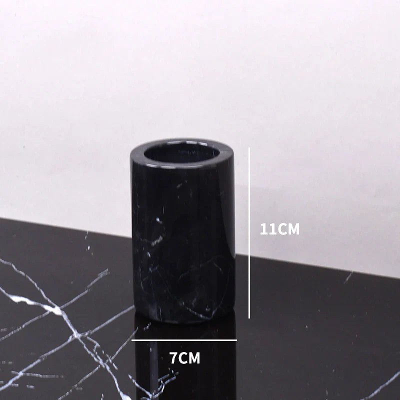 Marble Toothbrush Holder Cup Mug for Family Bathroom by Afralia™