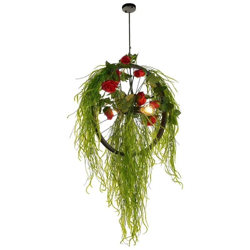 Afralia™ Green Plant Lighting Chandelier for Dining, Kitchen, Living Room