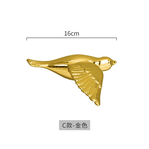 Afralia™ Golden Bird Wall Hanging Modern Decor Pigeon Accessory