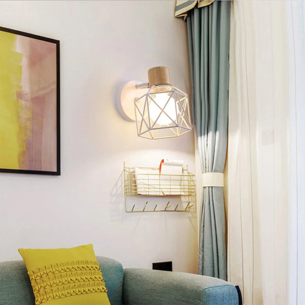 Afralia™ Iron Cage LED Wall Light for Home Decor Indoor Lighting Fixture