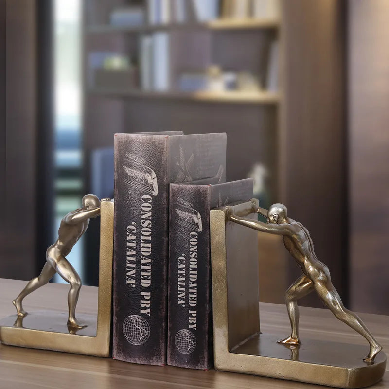 Afralia™ Nordic Study Room Decor Set - Book Stand & Wine Cabinet Handicraft Display