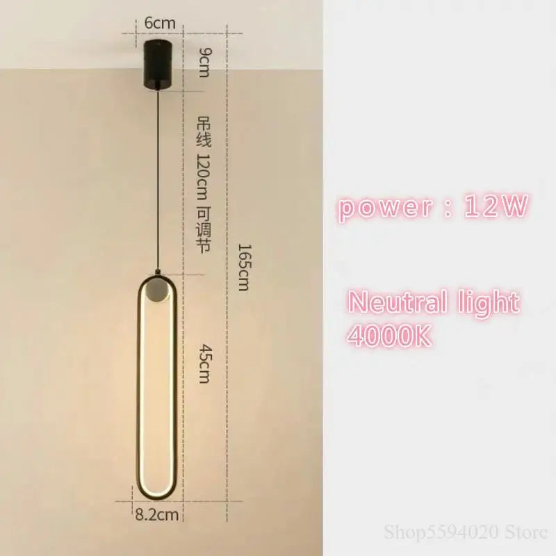 Afralia™ Minimalist LED Chandelier - Modern Bedroom and Living Room Ring Light