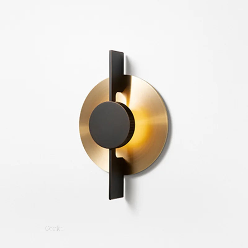 Afralia™ Iron Art LED Wall lamp: Modern Luxury Black Golden Sconce for Restaurant Foyer