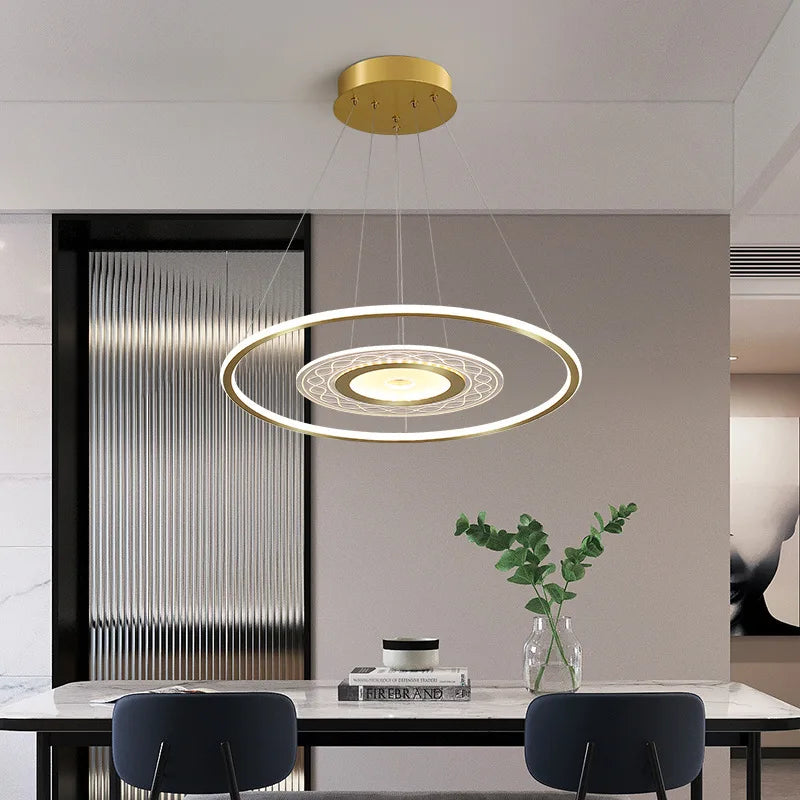 Afralia™ Acrylic Remote Control Chandelier: Modern Nordic Lighting for Home Decor