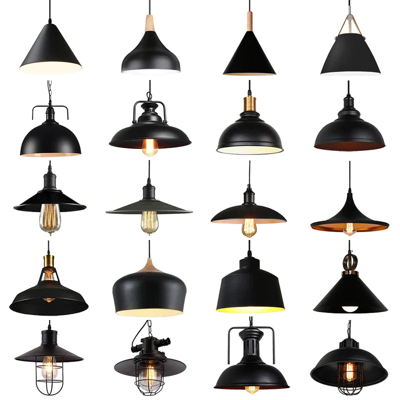 Afralia™ Industrial Iron Pendant Lights for Home and Retail Spaces