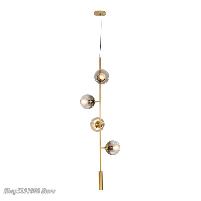 Afralia™ Glass Ball Bubble LED Chandelier for Modern Home Decor