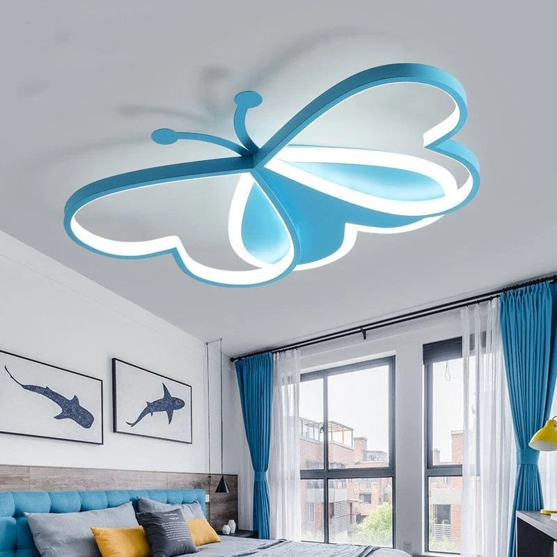 Afralia™ Butterfly LED Ceiling Light for Modern Living Room and Girls Bedroom