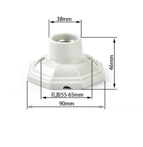 Afralia™ Vintage E27 Lamp Holder Base Creamic 110-220V Socket Bulb Lampholder