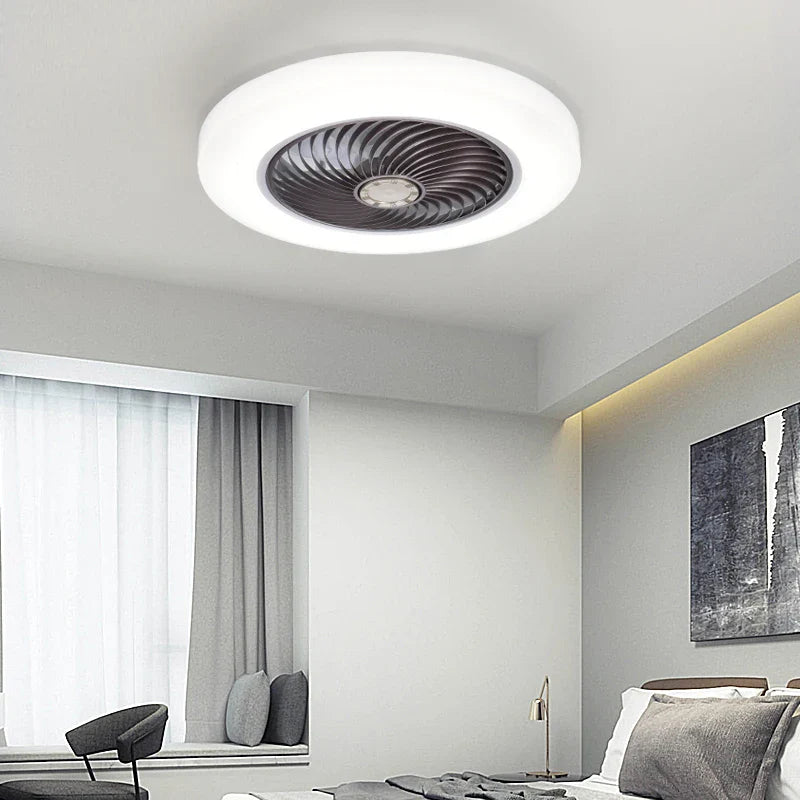 Afralia™ 52cm Smart Ceiling Fan with Lights Remote Control, Retractable Blades Silent Operation
