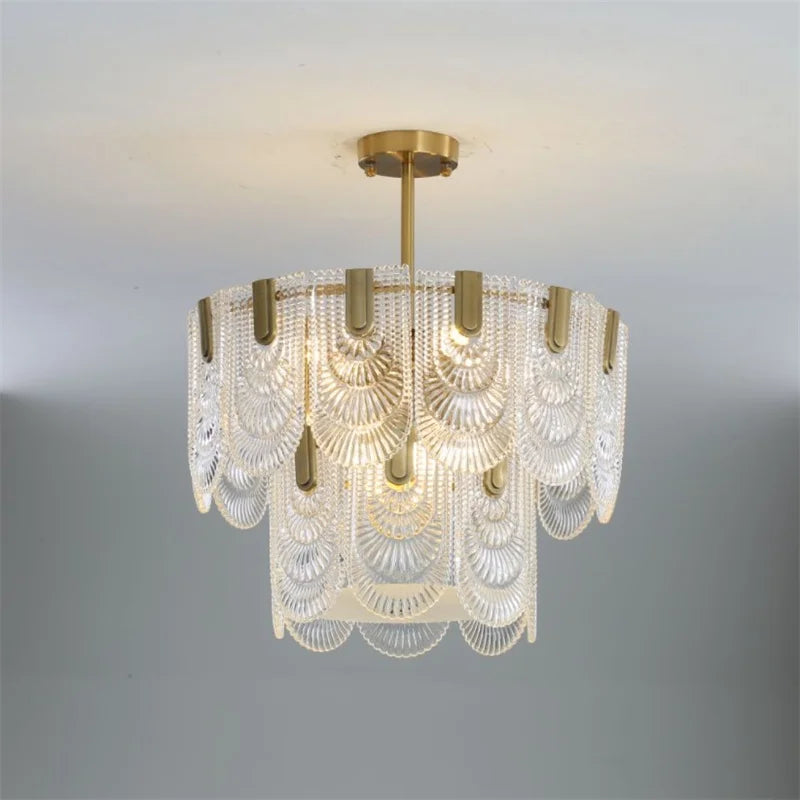 Afralia™ Art Glass Chandelier: Elegant Luxury Lighting for Living, Dining & Bedroom Rooms